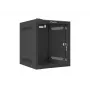 Lanberg WF10-2306-10B armário rack de parede de 10" 6U, 280×310 mm, porta de vidro, 20 kg, preto (RAL 9004)