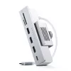 Dock para portátil / replicador de portas Satechi ST-UCICHS USB 3.2 Gen 1 Type-C, portas USB-A, SD/MicroSD, prateado