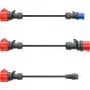 Conjunto de adaptadores go-e para Gemini flex 11 kW, conjunto de 3 peças (preto, 30 cm)