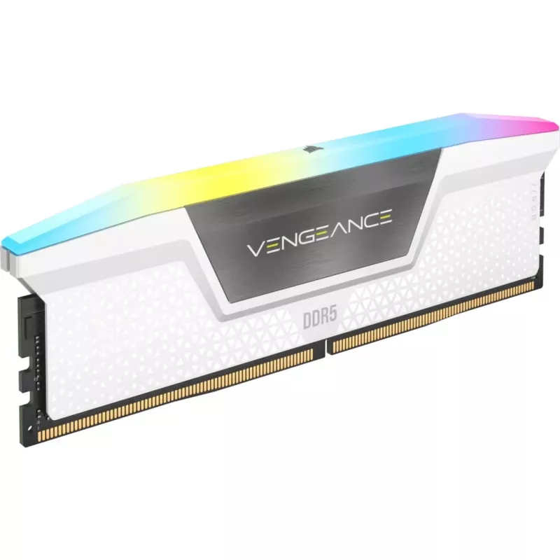 DIMM 64 GB DDR5-6000 2x 32 GB dual kit branco CMH64GX5M2B6000C30W Vengeance RGB INTEL XMP