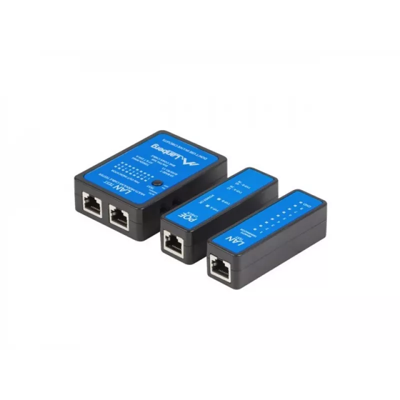 Testador de cabos de rede Lanberg NT-0404 testador PoE preto azul