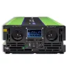 Qoltec Monolith Conversor de tensão | Carregamento de bateria | UPS | 2000W | 4000W | 12V para 230V | Onda sinusoidal pura | LCD preto-verde