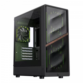 Caixa Gamemax | AERIS 330 MB | preto | Mini-Tower | fonte de alimentação não incluída