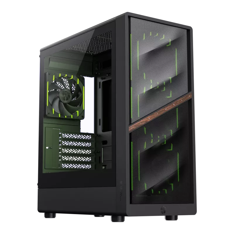 Caixa Gamemax | AERIS 330 MB | preto | Mini-Tower | fonte de alimentação não incluída