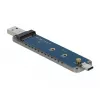 Caixa externa para SSD M.2 NVMe PCIe, caixa de disco prateada, com ficha USB Type-C e Type-A