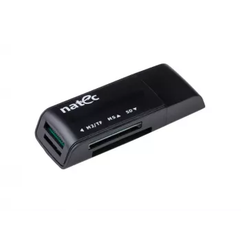Leitor de Cartões Natec MINI ANT 3 USB 2.0 (SD, SDHC, MMC, M2, microSD), Preto (NCZ-0560)