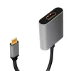 LogiLink CUA0103 cabo USB 3.2 Gen1 Type-C para HDMI-A 0,15 m preto cinzento