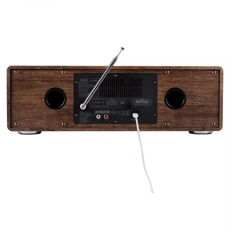 Micro-HiFi AKAI AM-100 RHAPSODY — mini sistema de áudio compacto com amplificador integrado e reprodução de CD/USB