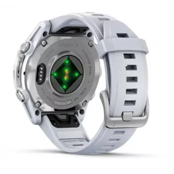 Garmin Fenix 8 3,3 cm (1,3) AMOLED 43 mm Digital 416 x 416 píxeis Ecrã tátil prateado Wi-Fi GPS (satélite)