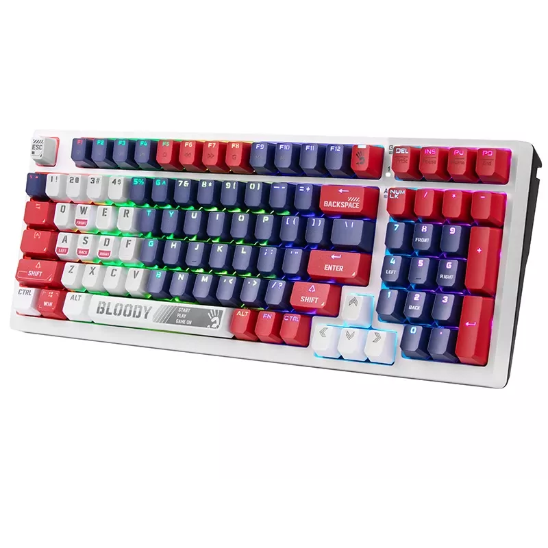 Teclado gaming mecânico A4Tech Bloody S98, USB, Sports Navy, interruptores BLMS Red Plus