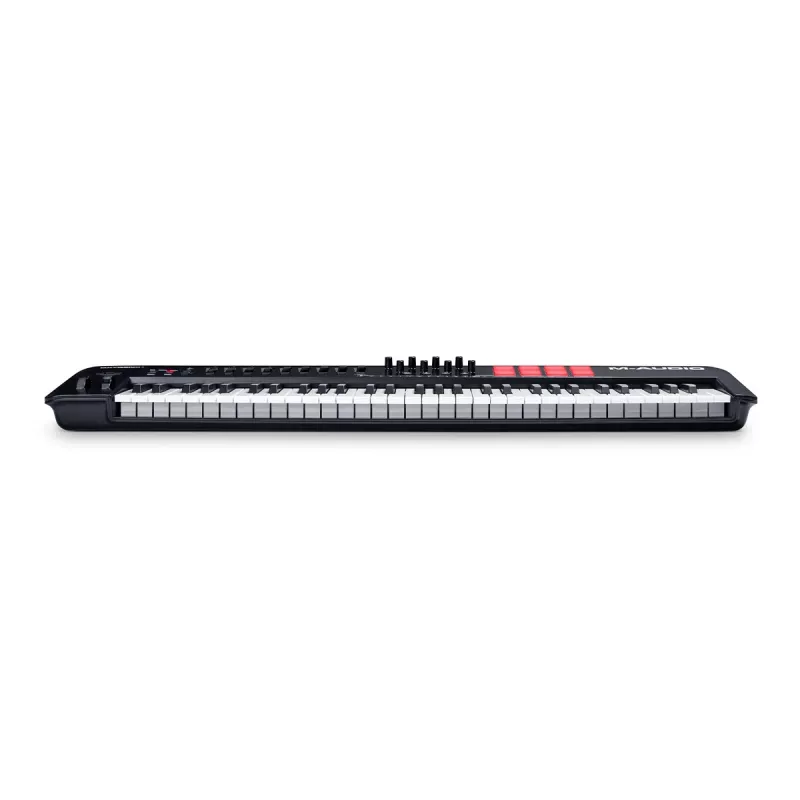 Teclado MIDI M-Audio Oxygen 61 MKV – Controlador USB de 61 teclas com 16 pads, 8 botões rotativos, ecrã, pitch bend (preto)