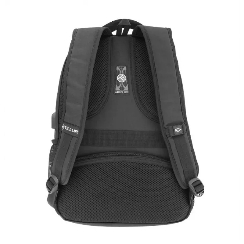 Mochila para portátil Tellur Companion 15,6 polegadas com porta USB, preto