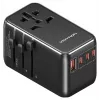 Carregador Vention FJGB0 100W GaN com 3× USB-C e 1× USB-A, preto