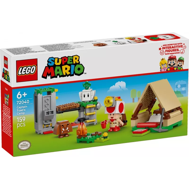 Brinquedo de construção LEGO Captain Toads Camp conjunto 72040 com funções interativas Super Mario