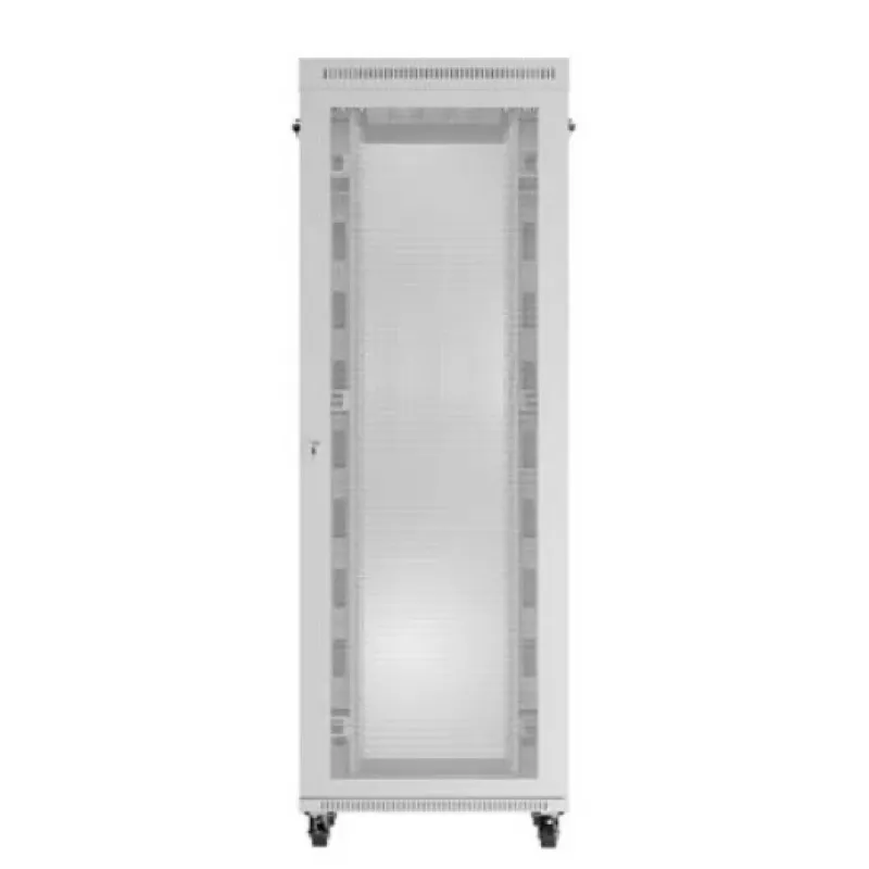 Armário rack 19 polegadas LANBERG FF01-8047-23SL 47U 800x1200 mm cinzento portas perfuradas