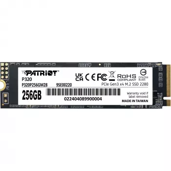 Unidade SSD Patriot P320 256 GB M.2 2280 PCIe 3.0 x4 NVMe