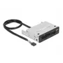 Leitor de cartões DeLOCK 91708 USB 2.0 interno preto cinzento CF SD MicroSD