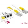 Cabo de rede DeLOCK 85333 RJ-45 Cat6a 3m branco