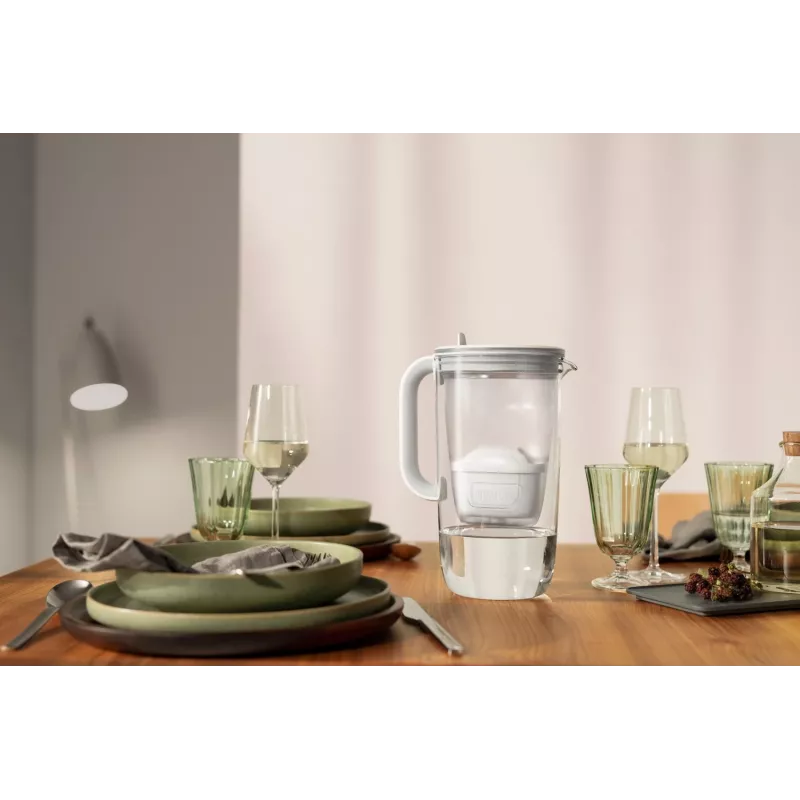 Brita Glass+1 Maxtra Pro Pure Performance jarro filtrante de vidro, 2,5 l totais / 1,5 l filtrados, adequado para máquina de lavar loiça, cinzento