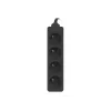Lanberg, régua de tomadas, PS0-04E-0150-BK distribuidor de energia 4 tomadas AC interior preto (4x, CEE 7/5, 1,50 m)