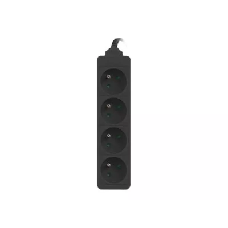 Lanberg, régua de tomadas, PS0-04E-0150-BK distribuidor de energia 4 tomadas AC interior preto (4x, CEE 7/5, 1,50 m)