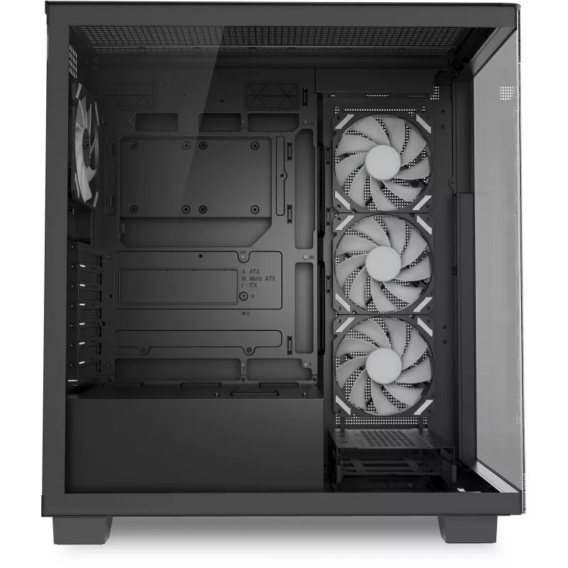 ELITE SHARK CA500, caixa torre preto, 2x vidro temperado