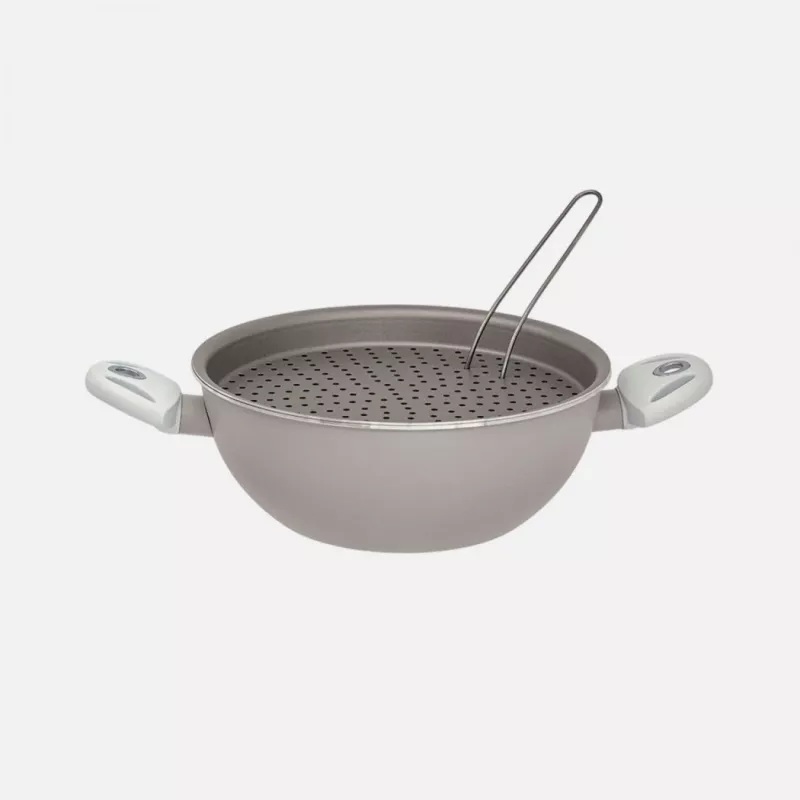 Panela Pensofal White Diamond Vapsi 24 cm com duas pegas e tampa
