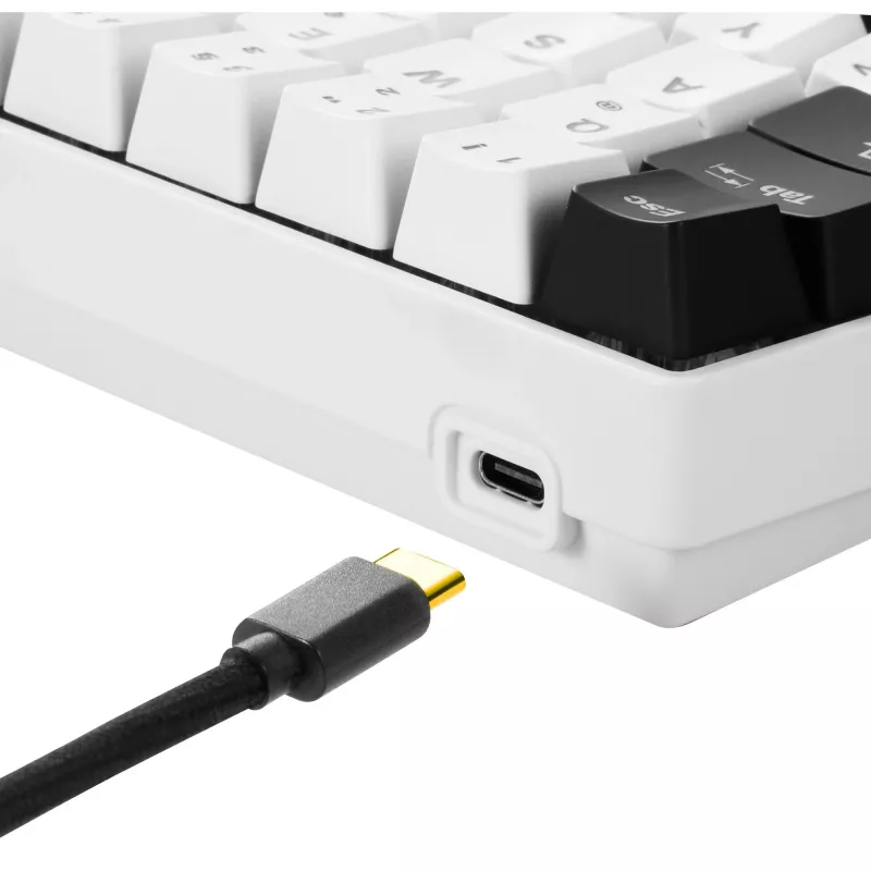 Teclado Sharkoon SGK50 S4 Gaming USB QWERTZ alemão branco RGB LED