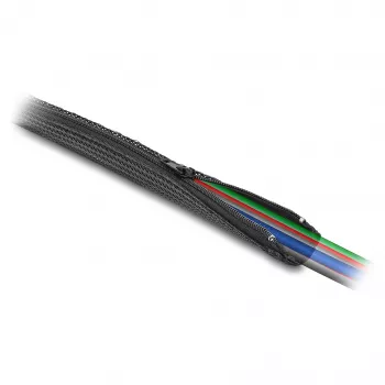 Manga de malha DeLOCK com fecho de correr resistente ao calor 5 m x 50 mm preto