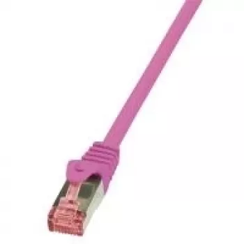 Cabo de rede LogiLink Cat.6 S/FTP RJ-45 0,25 m rosa