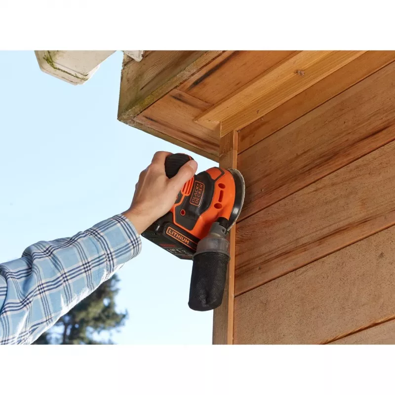 Lixadeira orbital portátil Black & Decker BDCROS18N-XJ 12000 rpm preto, laranja