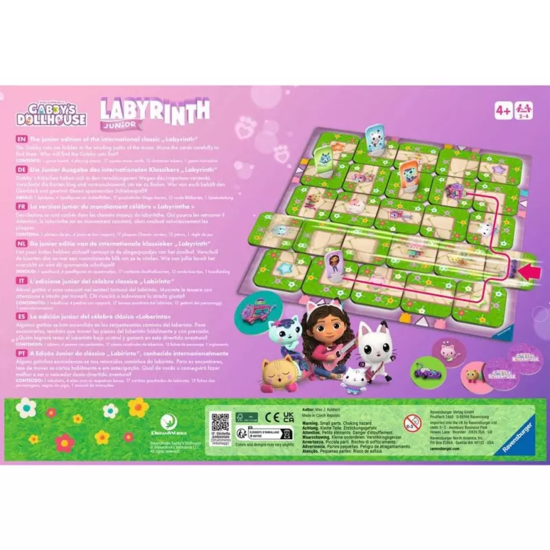 Gabby's Dollhouse Junior Labyrinth, jogo de tabuleiro