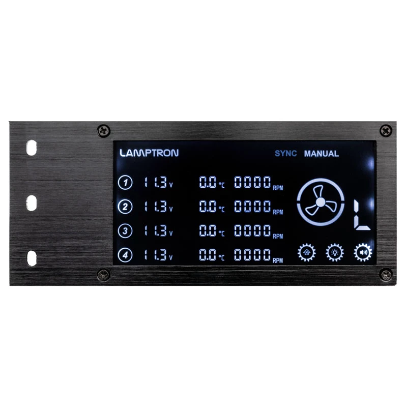 Controlador de ventoinhas e RGB Lamptron RW460 para sistemas de refrigeração líquida — Preto