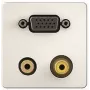 Painel frontal para VGA áudio vídeo (chicote de cabos 1/2) Kindermann 7454000551
