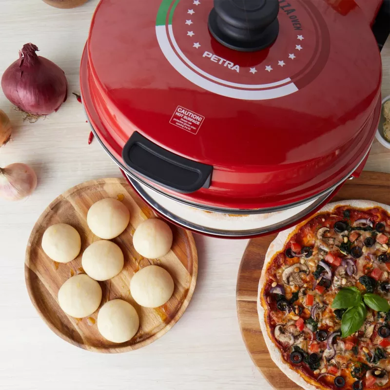 Máquina de pizza Petra PT5666VDE Bella Pizza 1200 W superfície antiaderente, forno de pizza de bancada