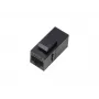 Conector de cabo fêmea RJ45 A-LAN WTM19, proteção reta em plástico, preto, alívio de tensão do cabo