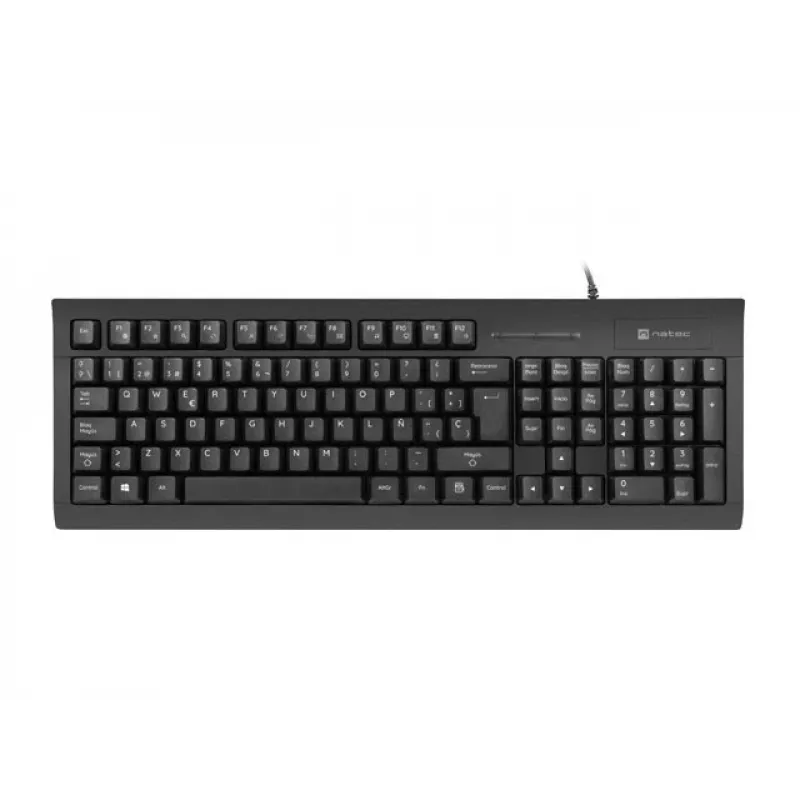 Teclado Natec Moray ES com leitor de cartões de identificação inteligentes, layout espanhol