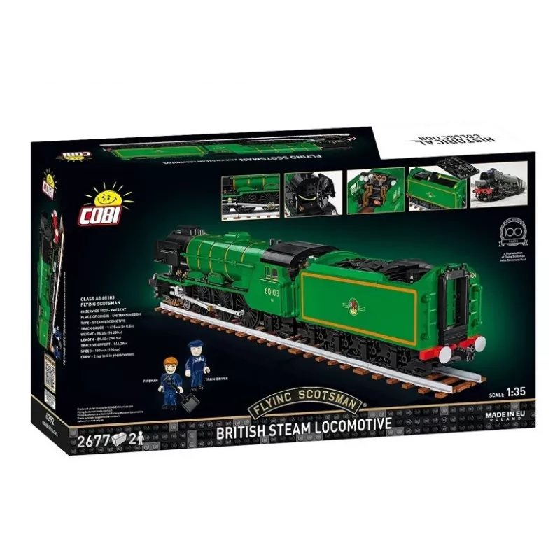 Cobi Flying Scotsman locomotiva a vapor britânica, conjunto de construção, 1:35, 2677 peças
