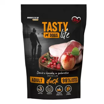 BIOFEED Tasty Dogs Life pato - comida húmida para cães - 150 g