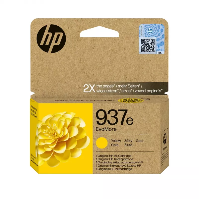 HP 937e EvoMore amarelo cartucho de tinta original