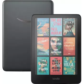 Leitor de e-books Amazon Kindle Colorsoft Signature Edition 7 polegadas 32 GB Wi‑Fi carregamento sem fios, IPX8 à prova de água, preto
