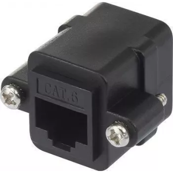 Renkforce Adaptador de rede RJ45 CAT 6 [1x conector fêmea RJ45 – 1x conector fêmea RJ45] preto (RF-4712202)