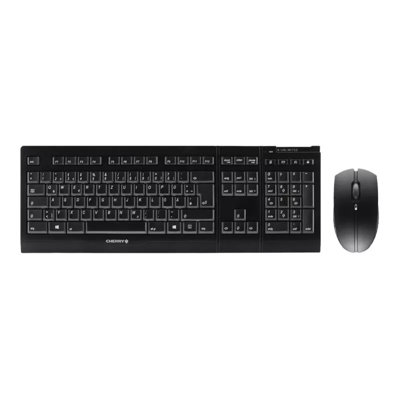 CHERRY B.UNLIMITED 3.0 teclado rato incluído escritório RF Wireless alemão preto