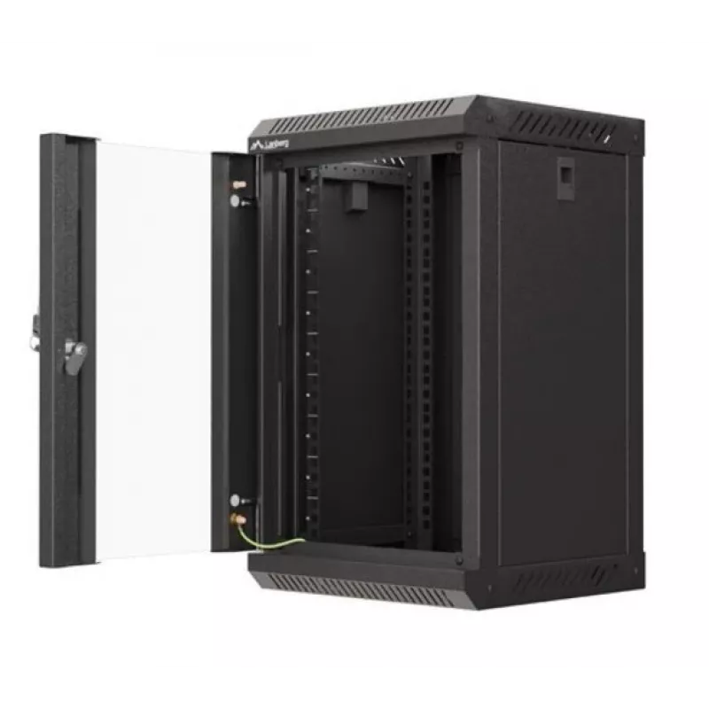 Armário rack Lanberg WF11-3309-10B 9U rack de parede preto