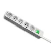 Extensão de energia Qoltec 50290 1,8 m 5 tomadas AC Interior Branco