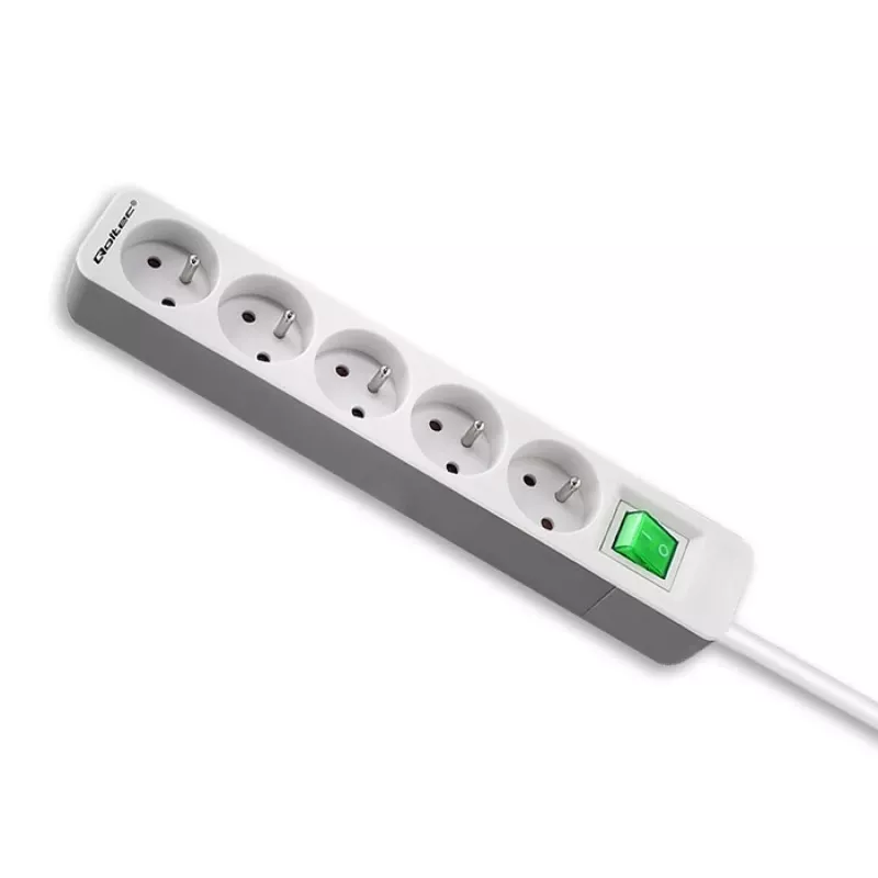 Extensão de energia Qoltec 50290 1,8 m 5 tomadas AC Interior Branco