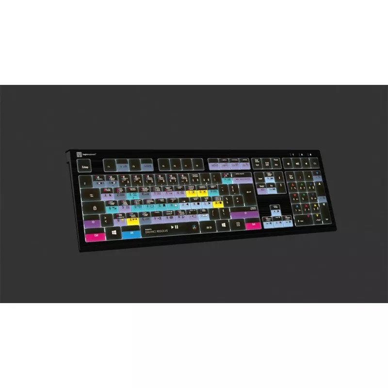 Teclado Logickeyboard ASTRA 2 USB AZERTY inglês preto