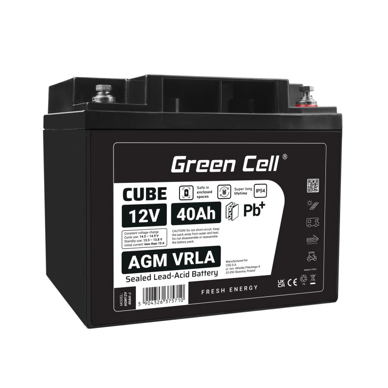 Bateria AGM VRLA 12V 40Ah IP54