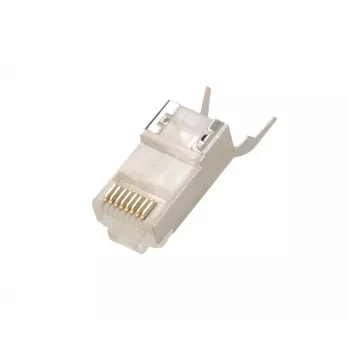 Ficha RJ45 Extralink CAT6A FTP 8P8C, transparente, Ficha/Conector fêmea, 1 unid.
