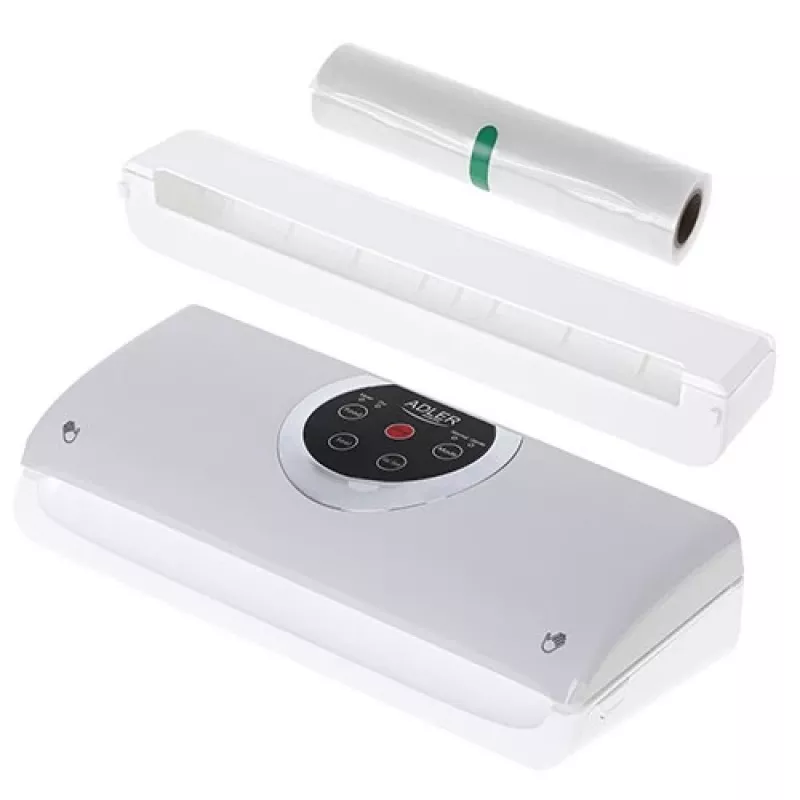Máquina de vácuo Adler AD 4503, 130 W, vácuo -750 a -800 mbar, ficha Type-C, cinzento/branco